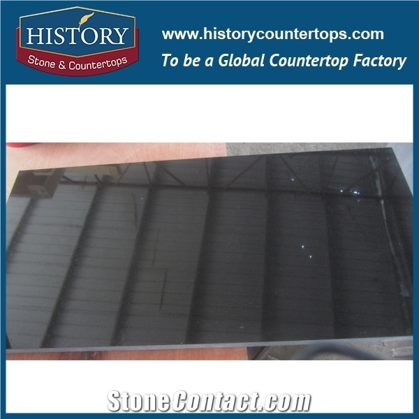 China Building Hg086 Mongolia Black Flexible Edging High Polished Custom Craft Countertops & Bathroom Vanity Top Choices for Indoor Construction