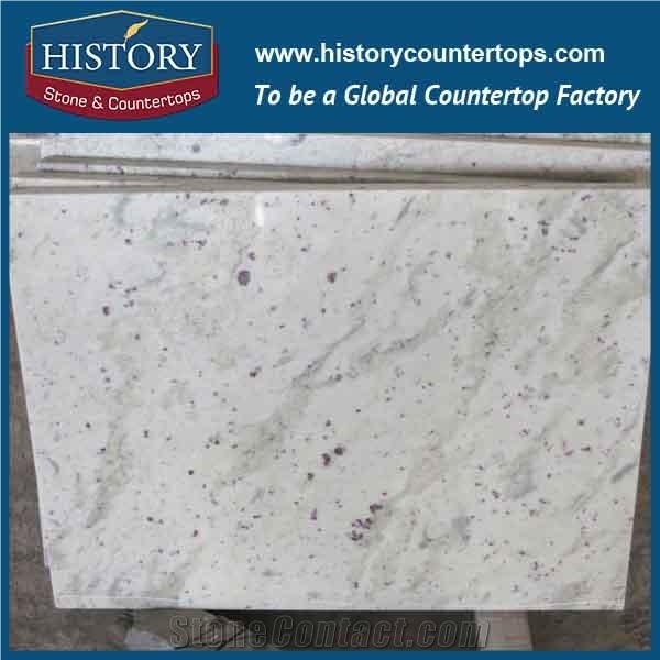 China Building Stone Hgj063 Kashmir White Customized Edge Laminated Product Wholesale Style Selection Vanity Kit Eased for Countertop, Vanity Tops,Vnity Suite & Shower Panel