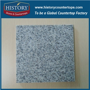 China G603 White Granite Floor Wall Tile and Slab Covering is Light Mountain Grey Export in Xiamen Port to Somewhere