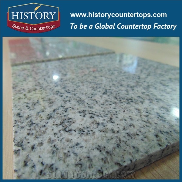 China G603 White Granite Floor Wall Tile and Slab Covering is Light Mountain Grey Export in Xiamen Port to Somewhere