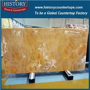 China Most Popular Wholesale Translucent Natural Onyx Tiles Cut-To-Size Slab for Hotel Lobby Decoration, Wall Covering, Floor Panel, Coffee Bar, Vanity Tops, Decoration