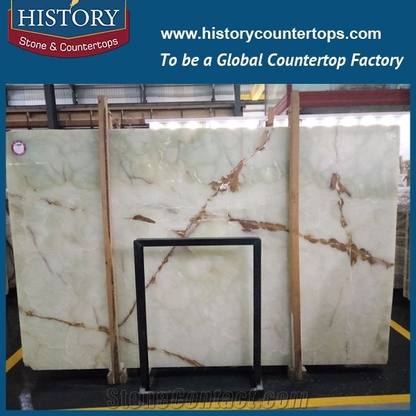 China Popular Wholesale Translucent Natural Stone Polished Onyx