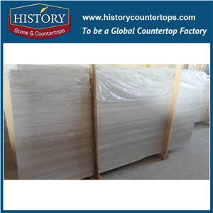 China White Serpeggiante Marble Wooden Graining Slabs for Flamed Flooring Tiles & Wall Cover Cladding Interior-Exterior Construction Building Material, Natural Stone