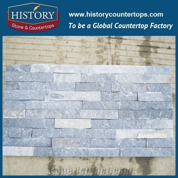 Chinese History Stone Natural Grey Stacked Quartzite Building