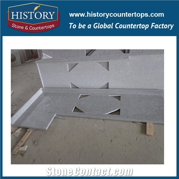 Chinese Supplier Hg001 G603 Mountain Grey Radius Arch Polished Prefabricated Trim Molding Countertops & Bathroom Vanity Top for Wholesale Price