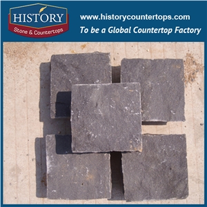 High Quality China Zhangpu Black Basalt Cobble Stone All Size Natural Spilt Paving Sets Cube Stone Paver Walkway Paver /Driveway Paving Stone/Garden Stepping Pavements/Exterior Pattern