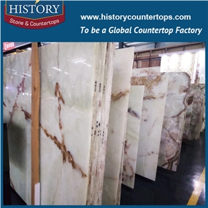 History China Current Hot Sale Cheap Building Material Harmonious Color Fire Stair Walls. Private Villa Decoration, Tv Background Pure Onyx Tiles and Slabs