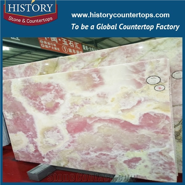 History High Reputation Supplier Incredible Beautiful Color and Accurate Size Hot Sale Home, Restaurant and Other Places Custom Top Natural , Polished Onyx Tile＆Onyx Slab