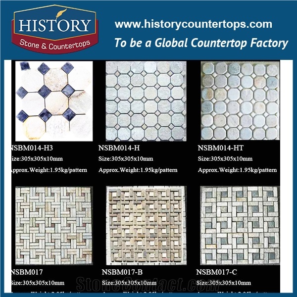 History Stone 2017 New Design Wall Borders, Floor Covering Hexagon Shape Irregular Natural Stone Slate Mosaic Export from China