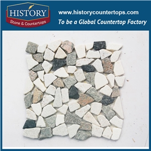 History Stone 2017 New Design Wall Borders, Floor Covering Hexagon Shape Irregular Natural Stone Slate Mosaic Export from China