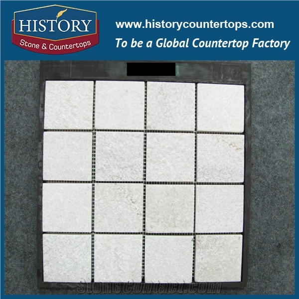 History Stone 300x300mm Foshan Manufacturer Woven Pattern Slate Stone Mosaic for Floor Paving, Decorative Wall Cladding