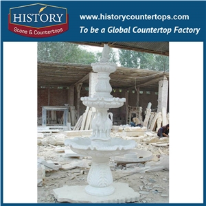 History Stone Cheap Fountain by Famous Producer in Quanzhou, Natural Pink Marble Luxury Design Water Garden Fountain with Beautiful Carved Woman and Children, Sculptured Stone Fountain