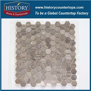 History Stone Cheap Price Natural Stone Shandong Producer, River Stone Beige Pebble Square Pattern Mosaic Wall Tiles Products for Kitchen and Bathroom Decoration, Flooring & Mural Mosaic