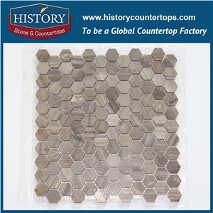History Stone Cheap Price Natural Stone Shandong Producer, River Stone Beige Pebble Square Pattern Mosaic Wall Tiles Products for Kitchen and Bathroom Decoration, Flooring & Mural Mosaic