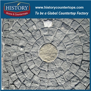 History Stone China Highest Quality Factory Direct Sale Round Patters Cheapest Light Grey Granite Natural Flamed G603 Flooring Tiles Wall Cladding Street Way Flagstone Landscaping Stones Cobblestone