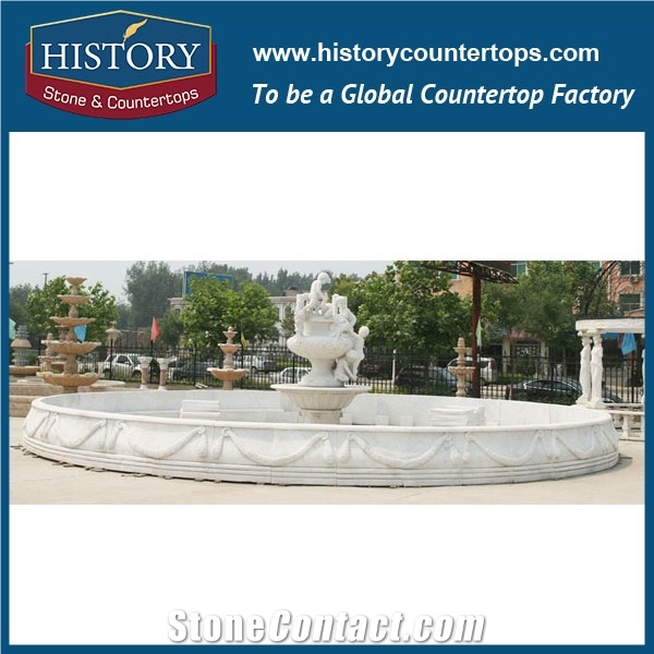 History Stone China Huian Famous Factory Carved Fountain, High Quality Low Price Polished White Marble Mixed Colors Carved Woman Fountain for Outdoor Decoration, Natural Stone Water Fountain