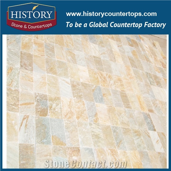 History Stone China Natural Beige Wood Color Slate Tiles for Project Interior Floor Covering and Wall Cladding, Exterior Footpath Pavers