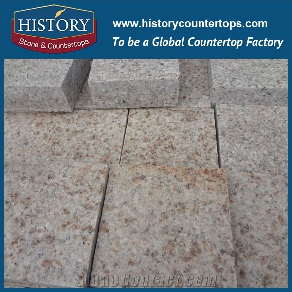 History Stone China Own Manufacture Hot Sale G682 Yellow Beige Natural Granite Tile Outdoor Decoration, Garden Walkway, Driveway Paving, Terrace Floors, Floor Covering Cobblestone& Pavers