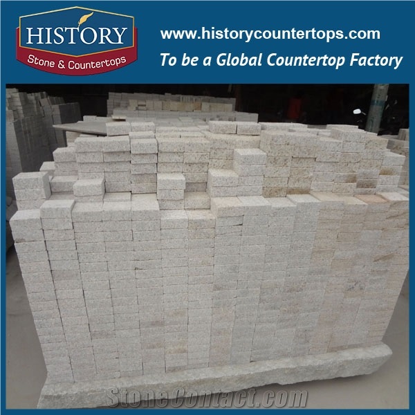 History Stone China Own Supplier G682 Light Yellow Beige Natural Granite Tile Outdoor Foot Walk, Garden Walkway, Driveway Paving, Terrace Floors, Courtyard Road Paver Cobblestone& Pavers