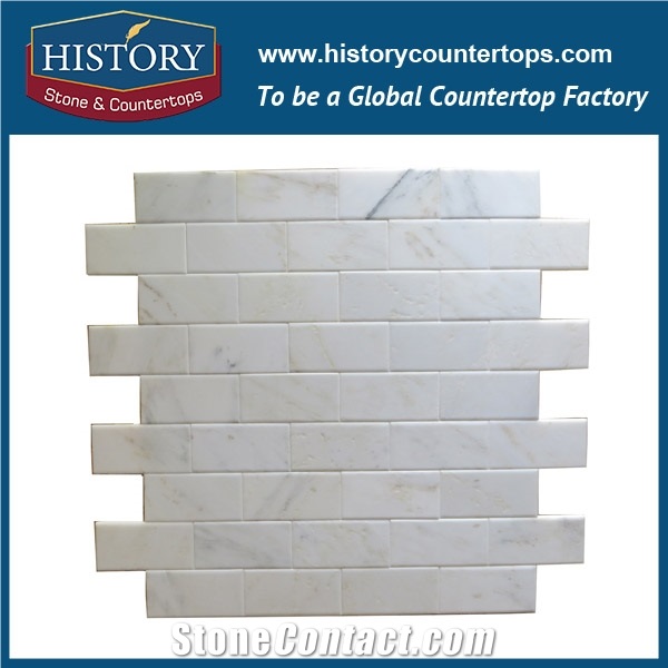 History Stone China Shandong Manufacturer, Cheap Price Machined Pulled Emperador Bianco Carrara Marble Hexagon Mosaic or Balcony, Corridor, Fireplace Decoration, Decorative Flooring Mosaic Tile