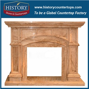 History Stone Chinese Hot-Selling High Quality Wholesale Indoor Used Products, Elaborate Design High Polished White Marble Fireproof Material Fireplace Freestanding Fireplaces, Mantel & Handcrafts