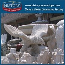 History Stone Chinese Hot-Selling New Design High Quality Wholesale Products, Grey Granite Hand-Carved Exquisite Aggressive Flying Eagles Statue with Cheap Price, Animal Sculptures & Handcrafts