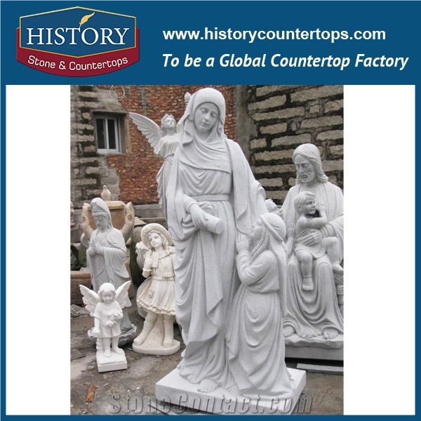 History Stone Chinese Hot-Selling New Design High Quality Wholesale Products, Natural Granite Yellow Color Garden Lady Statue with Basket Cheap Price for Decorations, Human Sculptures Handcrafts