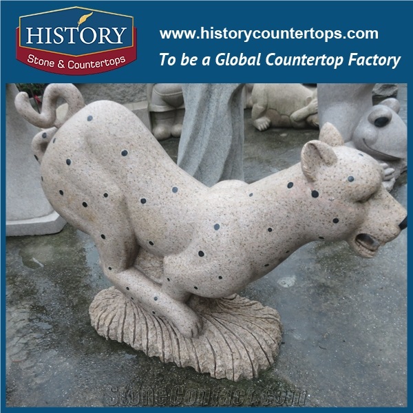 History Stone Chinese Hot-Selling New Design High Quality Wholesale Products, Yellow Granite Hand-Carved Exquisite Domestic Sheep with Cheap Price, Animal Sculptures & Handcrafts
