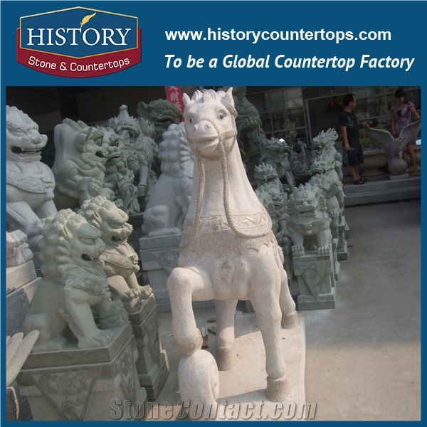 History Stone Chinese Hot-Selling New Design High Quality Wholesale Products, Yellow Granite Hand-Carved Exquisite Running War-Horses with Cheap Price, Animal Sculptures & Handcrafts