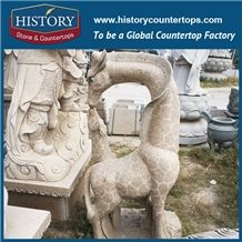 History Stone Chinese Hot-Selling New Design Wholesale Products,Granite Yellow Hand-Carved Exquisite Giraffe Kissing Her Child Statue for Garden Decorations with Cheap Price,Animal Sculptures Handcraf