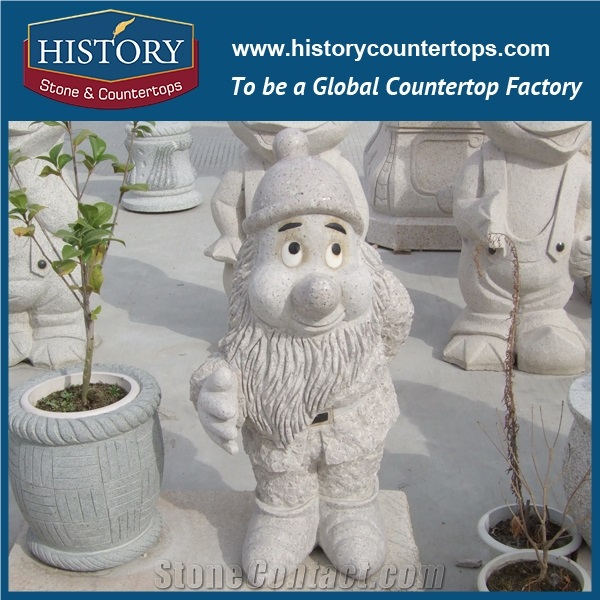 History Stone Chinese Hot-Selling New Design Wholesale Products, Grey Granite Hand-Carved Exquisite Santa Claus for Garden Decorations with Cheap Price, Human Sculptures & Handcrafts