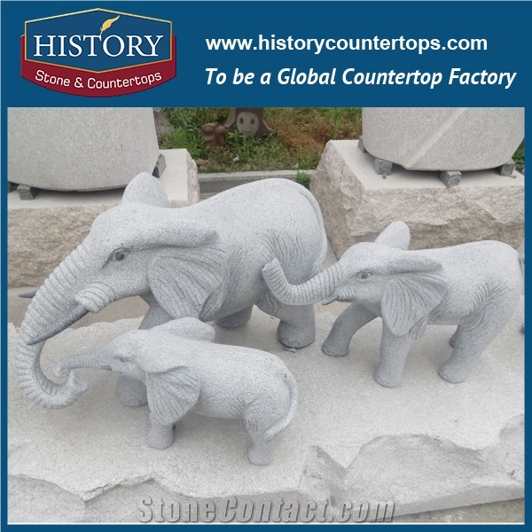 History Stone Chinese Hot-Selling Wholesale Products, Granite Grey Color Cut-To-Size Hand-Carved Exquisite Dolphins Statue for House Decorations, Animal Sculptures & Handcrafts