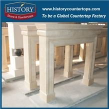 History Stone Chinese Hot-Selling Wholesale Products in Stock, High Quality Sale French Style Cultured Beige Marble Fireplace Surround for Home Decorations, Mantel & Handcrafts
