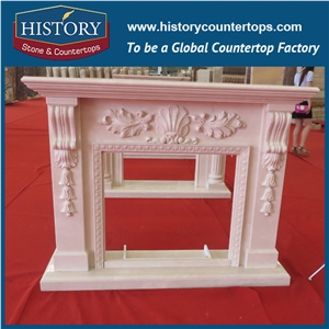 History Stone Chinese Hot-Selling Wholesale Products in Stock, High Quality Sale Modern Style Luxury Design White Marble Freestanding Fireplace with Carved Phoenixes, Mantel & Handcrafts