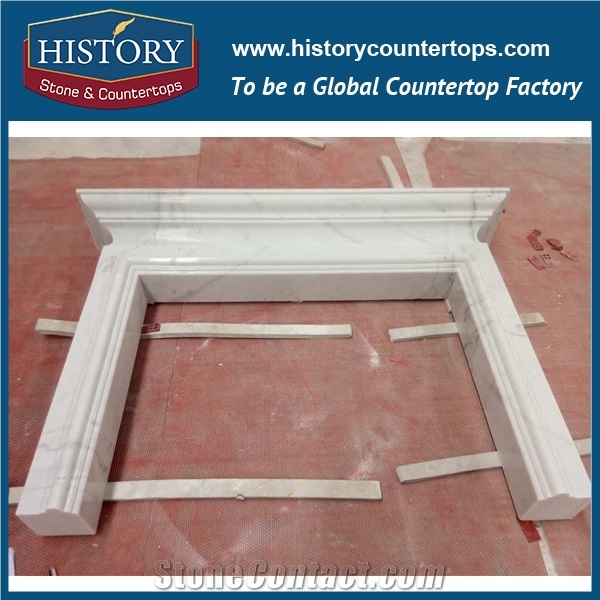 History Stone Chinese Hot-Selling Wholesale Products in Stock, White Marble Indoor Decorative Simple Design Antique Freestanding Fireplaces Surround, Mantels & Handcrafts