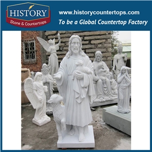 History Stone Chinese Hot-Selling Wholesale Products, Natural Granite Grey Color Hand-Carved Lady Holding Male Statue for Decorations with Cheapest Price, Human Sculptures Handcrafts