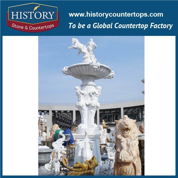 History Stone Excellent Fountain by Shandong Factory, Natural Yellow Granite Handwork Customized Layers Fountain for Garden, Park, Square, Villa Fountain, Decorative Stone Fountai