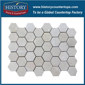 History Stone Famous Shuitou Manufacturer Finely Processed Bianco Carrara Marble Basket Weave Mosaic Tile with Low Price for Balcony, Corridor, Fireplace Decoration, Decorative Mosaic Tile