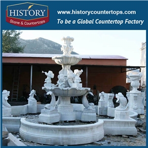 History Stone Fujian Huian Famous Factory Carved Fountain, High Quality Low Price Polished Pink Marble Carved Fountain and Its Base for Outdoor Decoration, Natural Stone Water Fountain