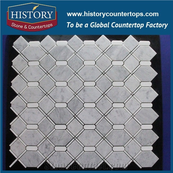History Stone Guangdong Supplier with Factory Price Great Features, Dark and Light Emperador Hexagon Pattern Mosaic Tile with Low Price for House Decoration, Brown Marble Floor & Wall Mosaic