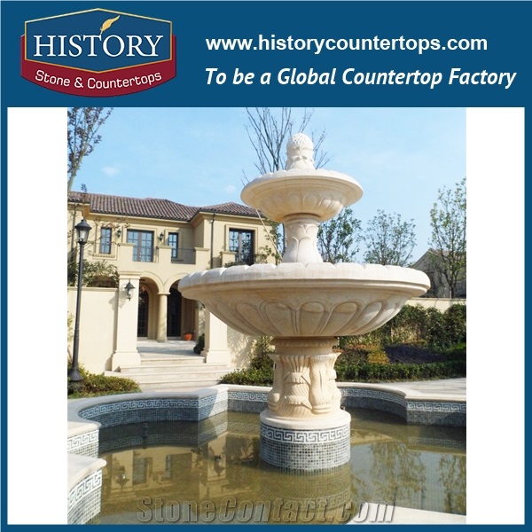 History Stone Guangdong Yunfu Fountain Supplier, Low Price Polished Pink Marble Jar Like Fountain with Hoding Hands Childern for Outdoor Decoration, Natural Stone Sculptured Water Fountain