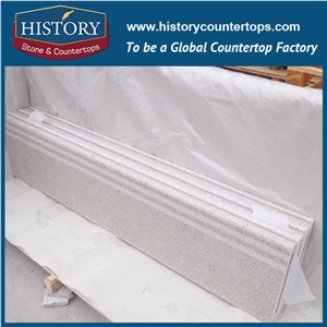 History Stone Hg030 G681 Beige Cream Honded Finish Customised Shape Vanity Set Granite Replacement for Countertops & Bathroom Vanity Top
