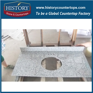 History Stone Hg036 G439 Big White Flower Flat Polished Professional Customised Granite Countertops & Bathroom Vanity Top for Indoor Construction