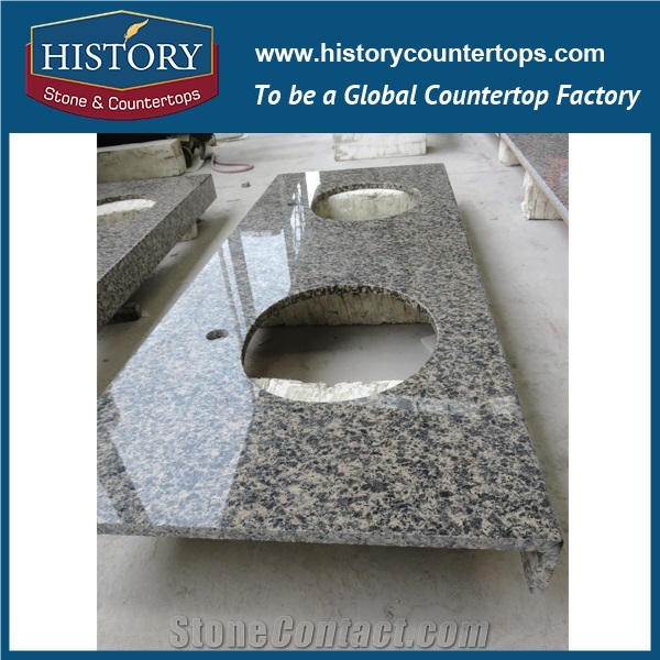 History Stone Hg038a G5158 Yellow Leopard Skin Flower Radius Top Wholesale Integrated Design Replacement for Building Countertop, Bathroom Vanity Tops, Bath Top
