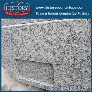 History Stone Hg067 Spray White Radius Top Wholesale Shaped Commercial Integrated Design Replacement for Building Countertop, Bathroom Vanity Tops, Bath Top