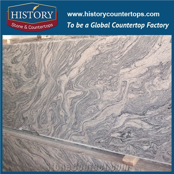 History Stone Hg140 Multicolor Grain Sand Ripple Radius Beveled Edge Polished Custom Size Granite Countertop & Vanity Top Options for Bathroom