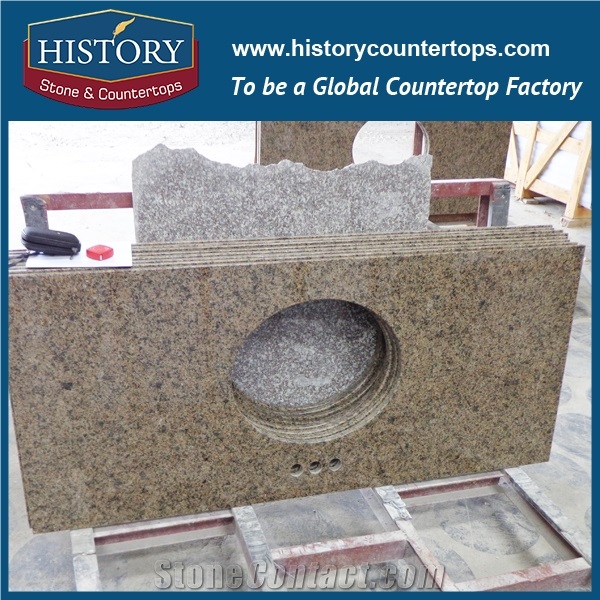 History Stone Hgj067 Tropic Brown Antique Prefabricated Granite Factory Supplier Modular Classic Import Solid for Apartment, Countertop,Bathroom Vanity Tops, Counter
