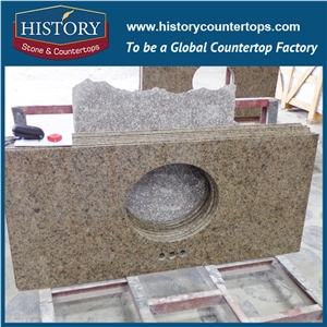 History Stone Hgj067 Tropic Brown Antique Prefabricated Granite Factory Supplier Modular Classic Import Solid for Apartment, Countertop,Bathroom Vanity Tops, Counter