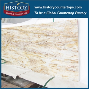 History Stone Hgj101 River Yellow Customised Bevel Top Wholesale French Style for Laboratory Countertop,Worktops & Island Tops