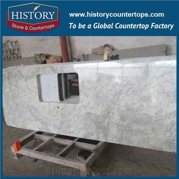 History Stone Hgj101 River Yellow Customised Bevel Top Wholesale French Style for Laboratory Countertop,Worktops & Island Tops